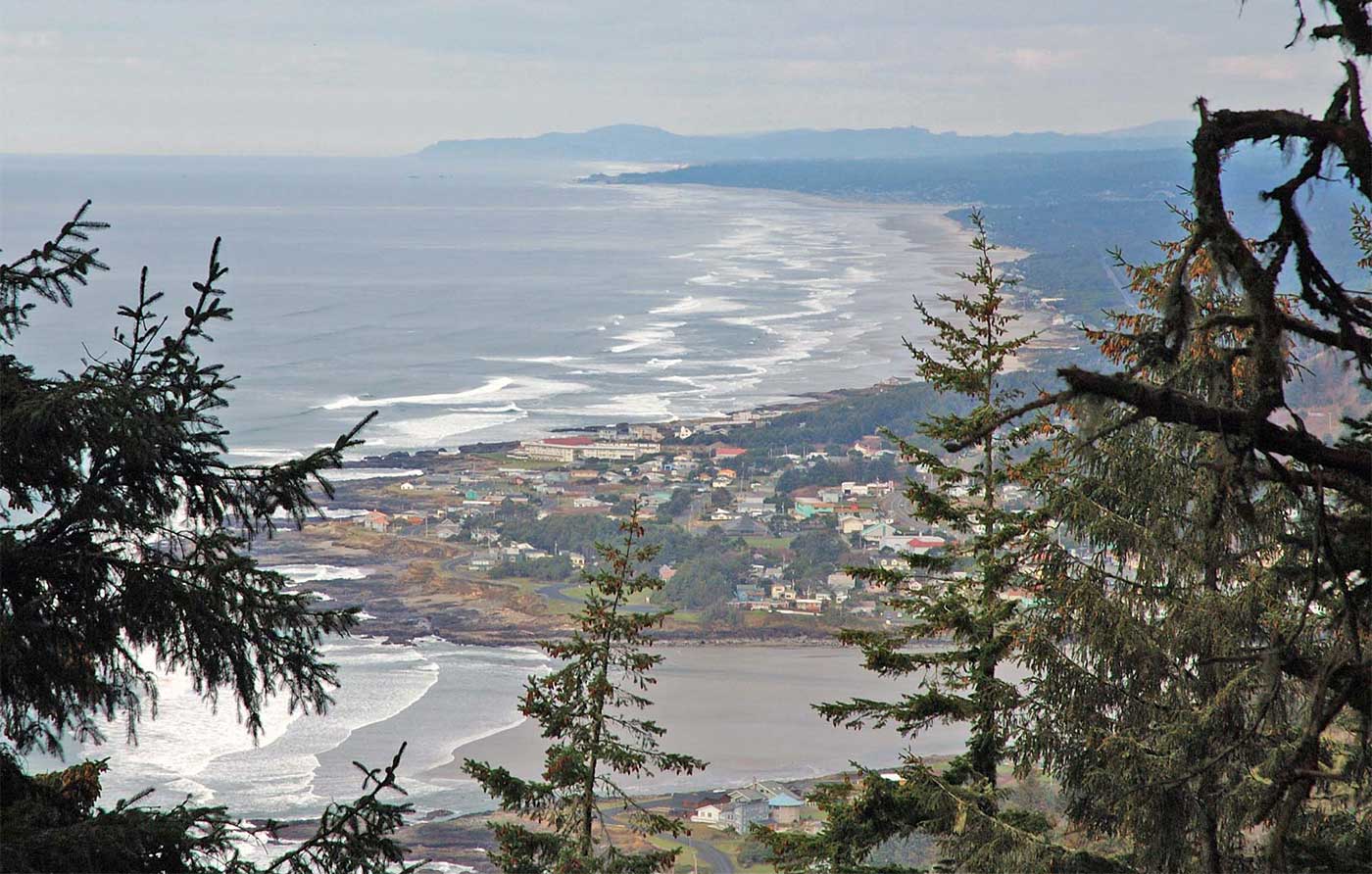 Overlooking Yachats and the coast