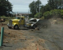 Fisterra Gardens Apartments<br/ >
Leveling the land