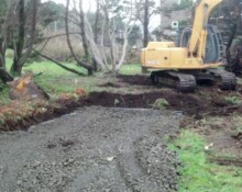 March 3, 2012 - Day one<br />
Leveling the land